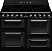 Smeg TR4110IBL2 EEK: A Rangecooker mit Induktionskochfeld, 110 cm breit, 2x 61 L und 1x 35 L, Vapor Clean Funktion, schwarz