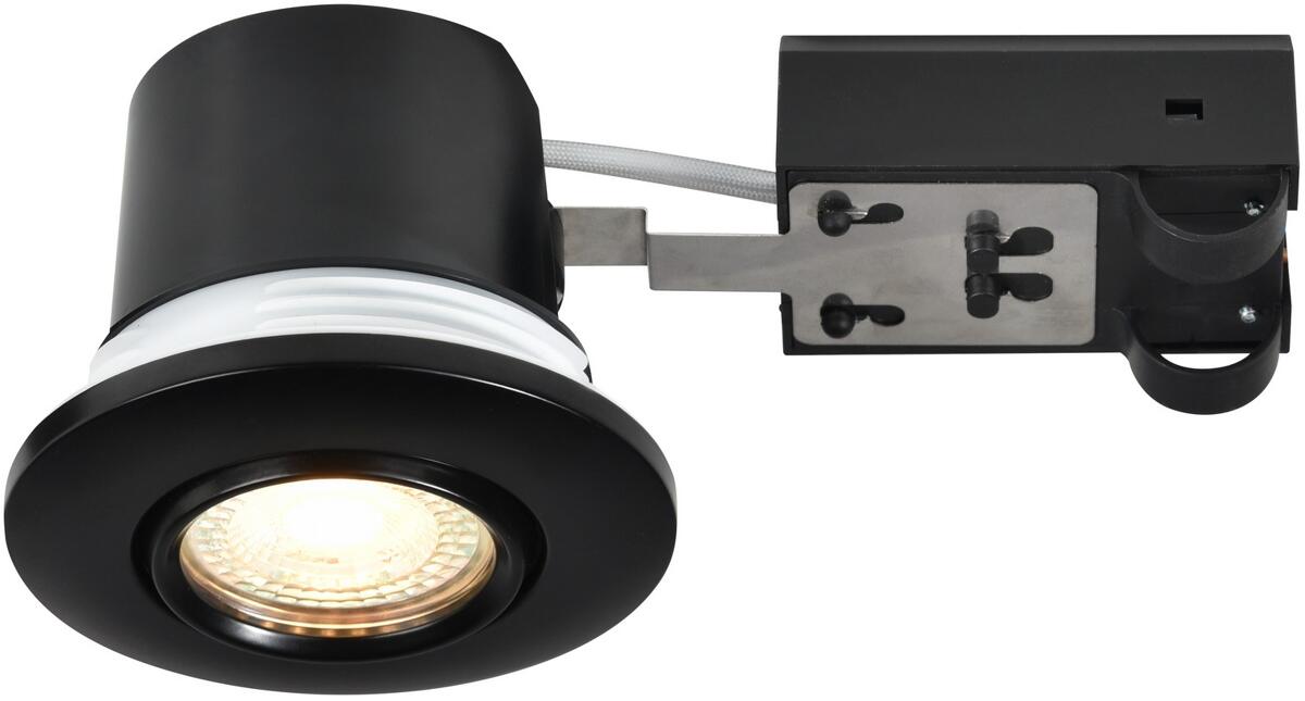 Nordlux Umberto Einbaustrahler, GU10, IP44, dimmbar, schwarz (2210100003)