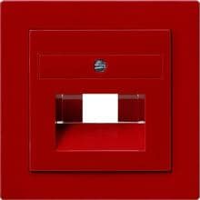 Abdeckung für UAE/IAE (ISDN)- und Netzwerk-Anschlussdose ohne Beschriftungsfeld, S-Color, Rot, Gira 027043
