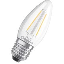 LEDVANCE LED Classic B 40 Filament DIM P 4.8W 827 Clear E27 LED-Lampe in Minikerzenform, 470lm, 2700K