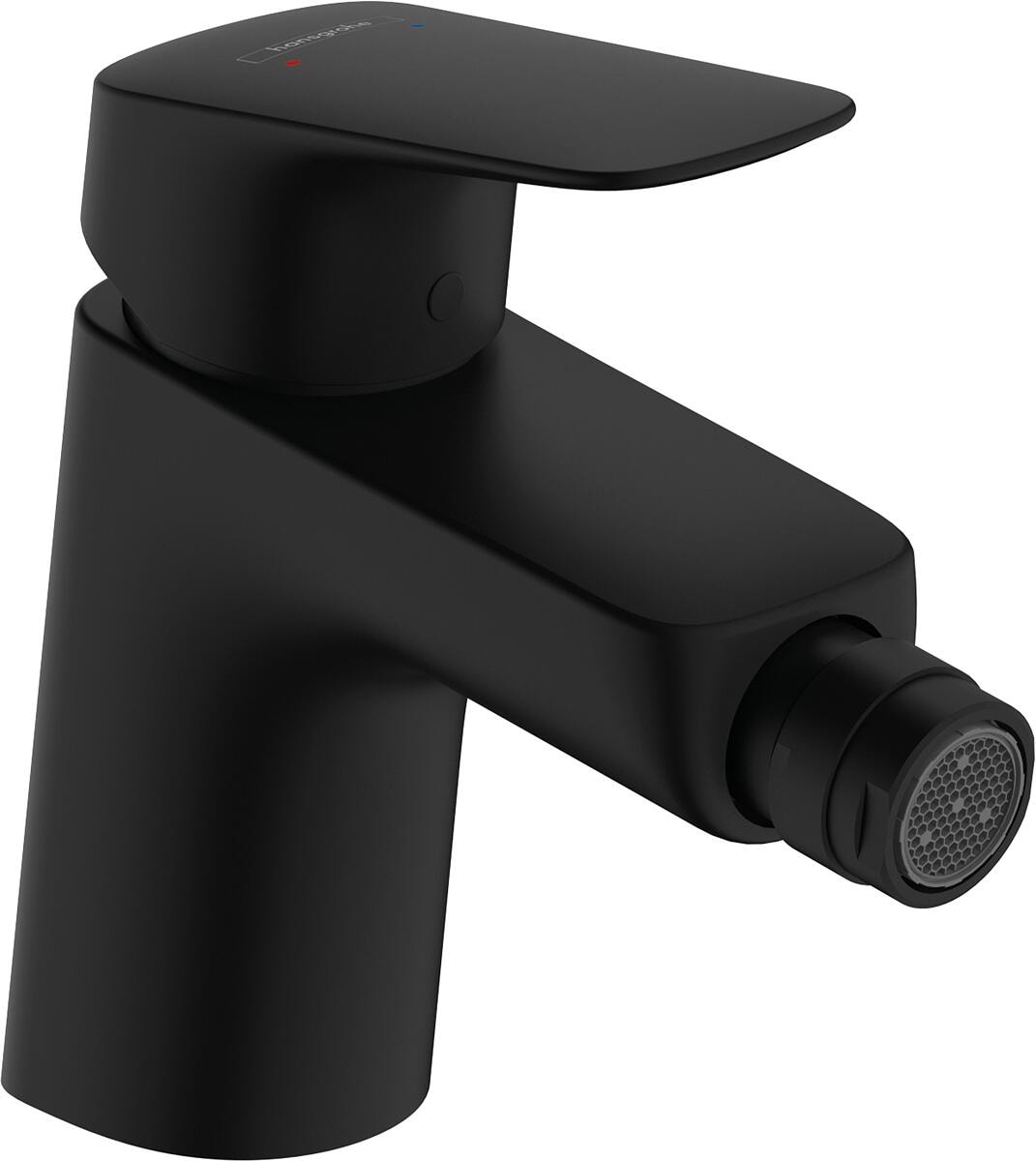 hansgrohe Logis Einhebel-Bidetmischer 70 mit Zugstangen-Ablaufgarnitur, Messing, 7,2 l/min, Mattschwarz (71204670)
