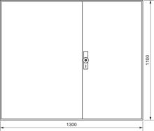 Hager ZB35W Zählerschrank, IP54, SKII, 1100x1300x205mm, 420PLE, univers Z