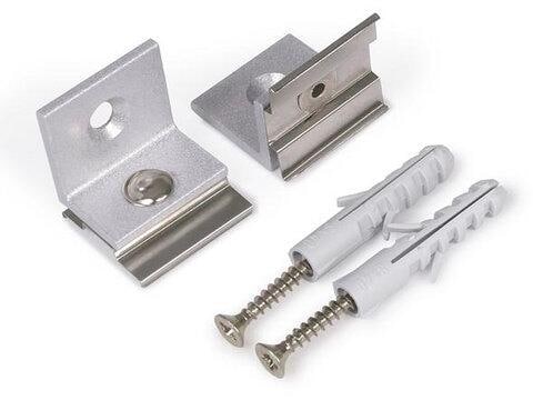 Brumberg Halter-Set für senkrechte Montage stahl + aluminium roh (53021000)