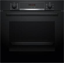 Bosch HBA574BB3 Serie 4 EEK: A+ Einbaubackofen, 71 L, 60 cm breit, 3D-Heißluft, AutoPilot 10, Versenkknebel, Pyrolytisch+Hydrolytisch, schwarz