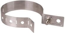 Dehn RRS V 60.150 B10.5 AL Regenrohrschelle, 60-150mm, mit Anschluss-Bohrung D 10,5mm, Aluminium (423021)