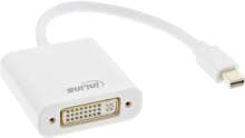 InLine Mini DisplayPort zu DVI Adapter, weiß, 0,15m (17194K)