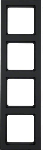 Berker 10146096 Rahmen, 4fach, Q.3, anthrazit samt, lackiert