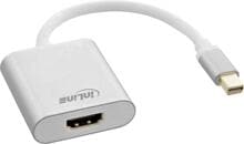 InLine Mini DisplayPort HDMI Konverterkabel, Aluminium, weiß, 4K/60Hz (17193W)