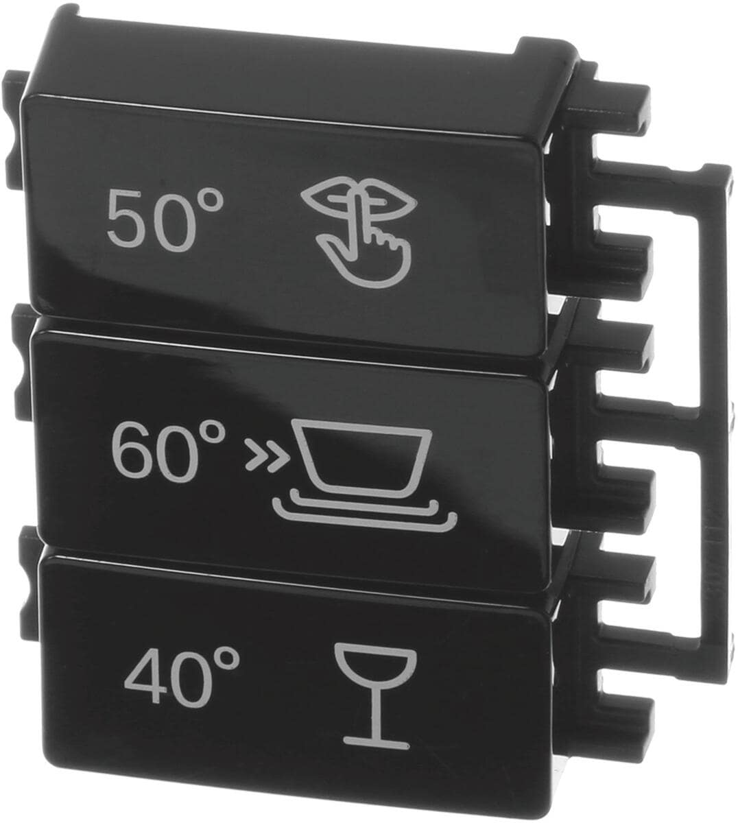 Bosch Siemens 10006236 Tastensatz, Rechts, Schwarz, 3 Programmtasten