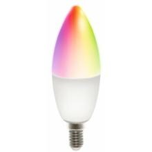 Deltaco Smarte LED Kerze, passend für E14 Fassungen, dimmbar, Nennleistung 5W, RGB (SH-LE14RGB)