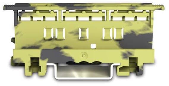 Wago Befestigungsadapter Serie 221 - 4 mm² für TS 35/Schraubmontage, dunkelgrau-gelb, 10 Stück (221-500/000-053)