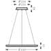 TRILUX LED- Hängeleucht LATERALOR H1 BLGS 6000-830 ETDD 01, 57W, 6100lm, 3000K, weiß (6493051)