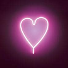 Leuchten Direkt NEON-HERZ Dekoleuchte LED Bunt, 1-flammig, Pink (85020-87)