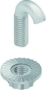 Niedax GRSM6E3 Hakenschraube, M6 Gewinde , verzahnte Flanschmutter