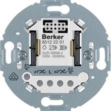 Berker 85122201 Universal-Schalteinsatz, 2fach, 2-Draht, Tragring rund
