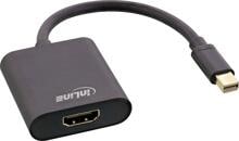 InLine Mini DisplayPort HDMI Konverterkabel, Aluminium, schwarz, 4K/60Hz (17193S)