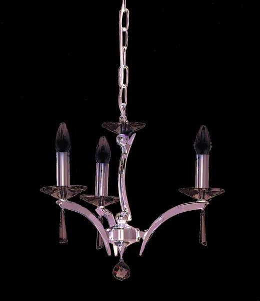 Brumberg STELLA Pendelleuchte inkl. Kette 700mm, mit Kristallen, E14, 3x40W, schwarzchrom glänzend (850663)