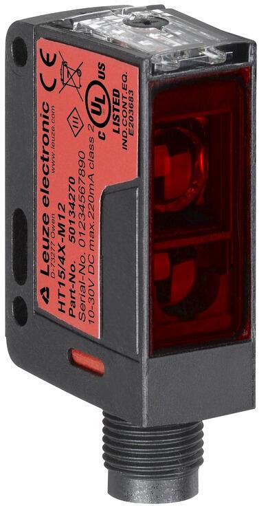 Leuze HT15/4X-M12 Taster Hintergrundausblendung, LED Anzeige, 4-polig, 500 Hz, Rundstecker (50134346)