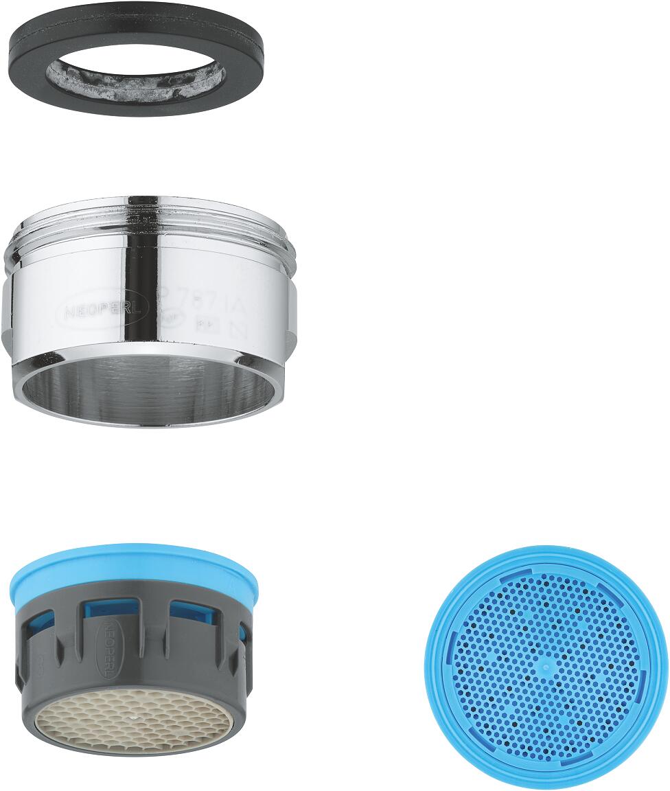 GROHE Strahlregler, Außengewinde, M 24 x 1, 13,5 - 15,0 l/min bei 3 bar, chrom (64451000)