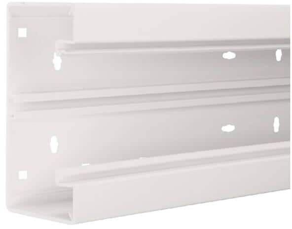 Hager Brüstungskanal-Unterteil frontrast. PVC, OT80mm, verkehrsweiß (BR6517019016)