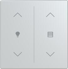 Busch-Jaeger LFDW/A.2.63.11-83 Wippe für Keypad, future® linear, Plattform 63, 2-fach, Symbol Dimmer/Jalousie, alusilber (2CKA006199A0241)