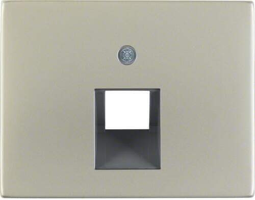 Berker 14077004 Zentralstück für UAE Steckdose, K.5, Edelstahl, Metall mattiert