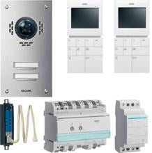 Elcom VSZ-2 EM Video-Türstation, weiß, für 2 Wohneinheiten, Color mit 2 Video-Innenstationen