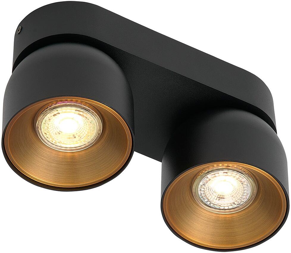 Nordlux Pitcher 2-Spot Spotlight, GU10, IP20, dimmbar, schwarz (2310410103)