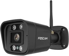 Foscam V8P 4K 8 MP Dual-Band WLAN Überwachungskamera mit integriertem Scheinwerfer und einer Alarmsirene, Bullet, schwarz (V8P schwarz)