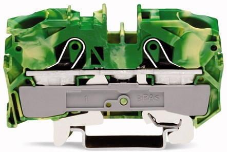 Wago 2016-1207 2-Leiter Schutzleiterklemme 16 mm² grün-gelb