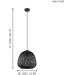 Eglo Dembleby 1 Stehlampe, E27, IP20, schwarz (43265)