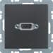 Berker 3315416086 VGA Steckdose, mit Schraub-Liftklemmen, Q.1/Q.3, anthrazit samt, lackiert