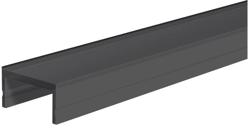 EVN Kunststoff-Abdeckung, UV-beständiges PMMA, Transmissionsgrad: ca. 25%, 200cm, schwarz (KAMB200)