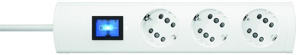 Protec.class PTSD2 3Sw5 Mehrfachsteckdose mit Schalter, 3-fach, 5m, weiß (05106329)