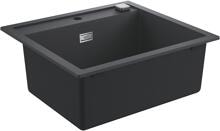 GROHE K700 Kompositküchenspüle, Einzelbecken, keine Abtropffläche, mit Ablauffernbedienung, reversibel, granit schwarz (31651AP0)