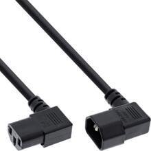 InLine Netzkabel Kaltgeräteverlängerung, C13 auf C14, 90° abgewinkelt