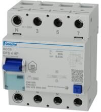 Doepke DFS4 040-4/0,03-HP FI-Schutzschalter 4-Polig, 40 A, 0.03 A, Typ B+, REG, grau (09134805)