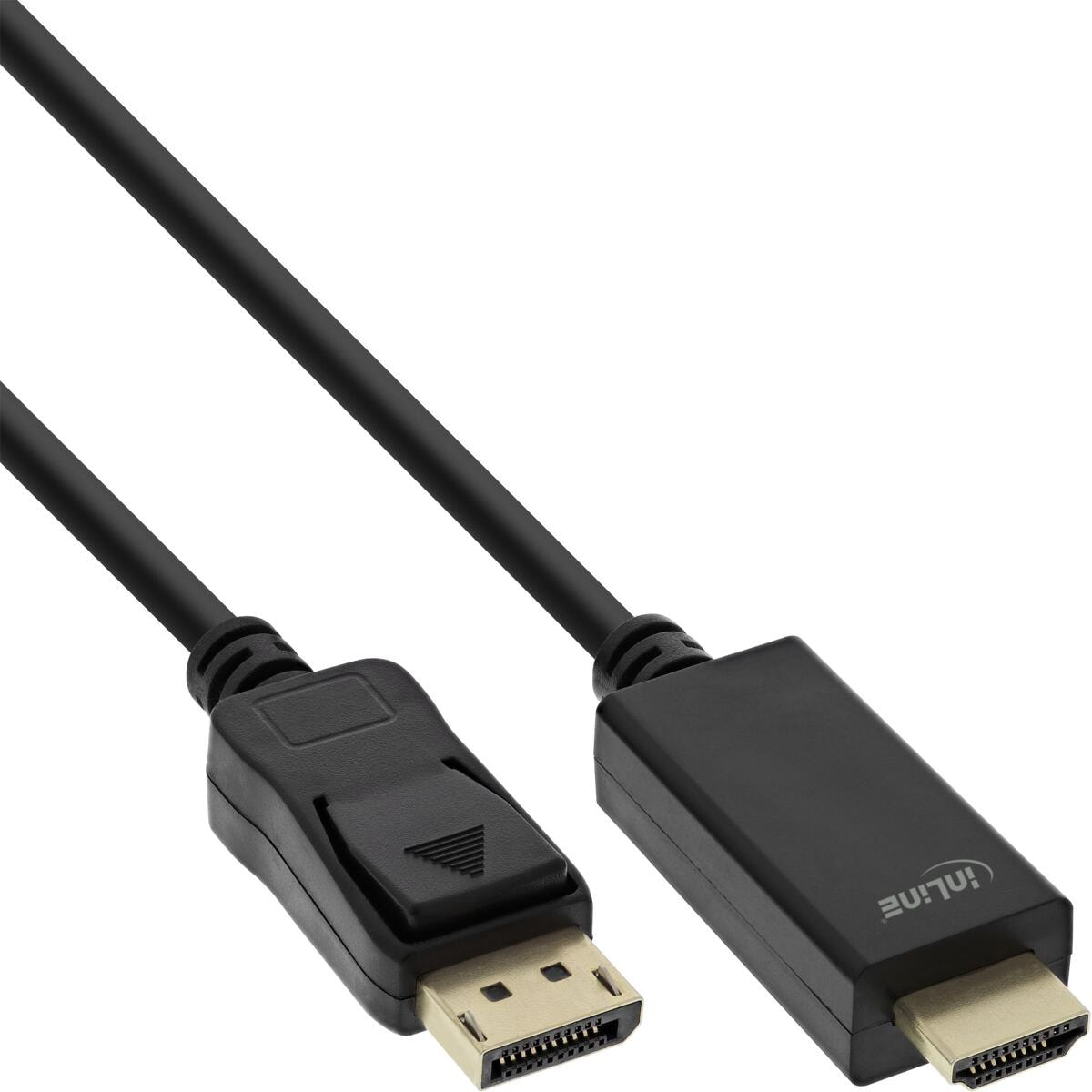 InLine DisplayPort zu HDMI Konverter Kabel, 4K/60Hz, schwarz, 2m (17182I)