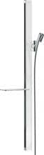 hansgrohe Unica Duschstange E 90 cm mit Isiflex Duschschlauch 160 cm, Metall/Sicherheitsglas/Kunststoff, Weiß/Chrom, (27640400)