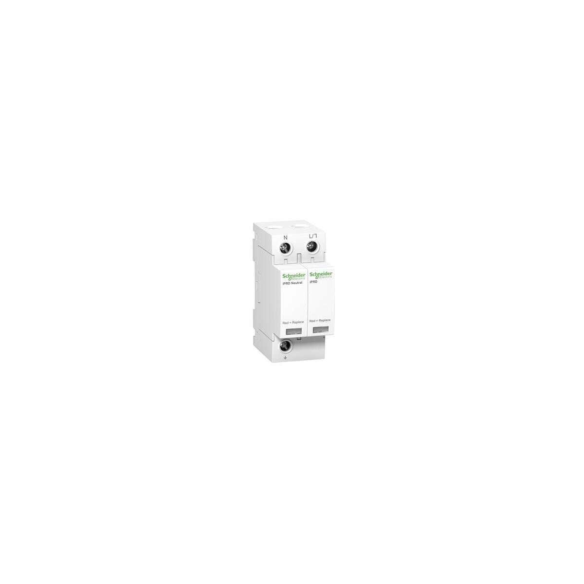 Schneider Electric Acti 9 iPRD40 Überspannungsableiter, Typ 2, Steckbare Schutzmodule, 1P+N, Imax 40kA (A9L40500)