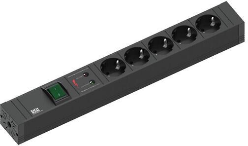 Bachmann 420.0022 ConnectLine, mit Überspannungsschutz, 5-fach, schwarz