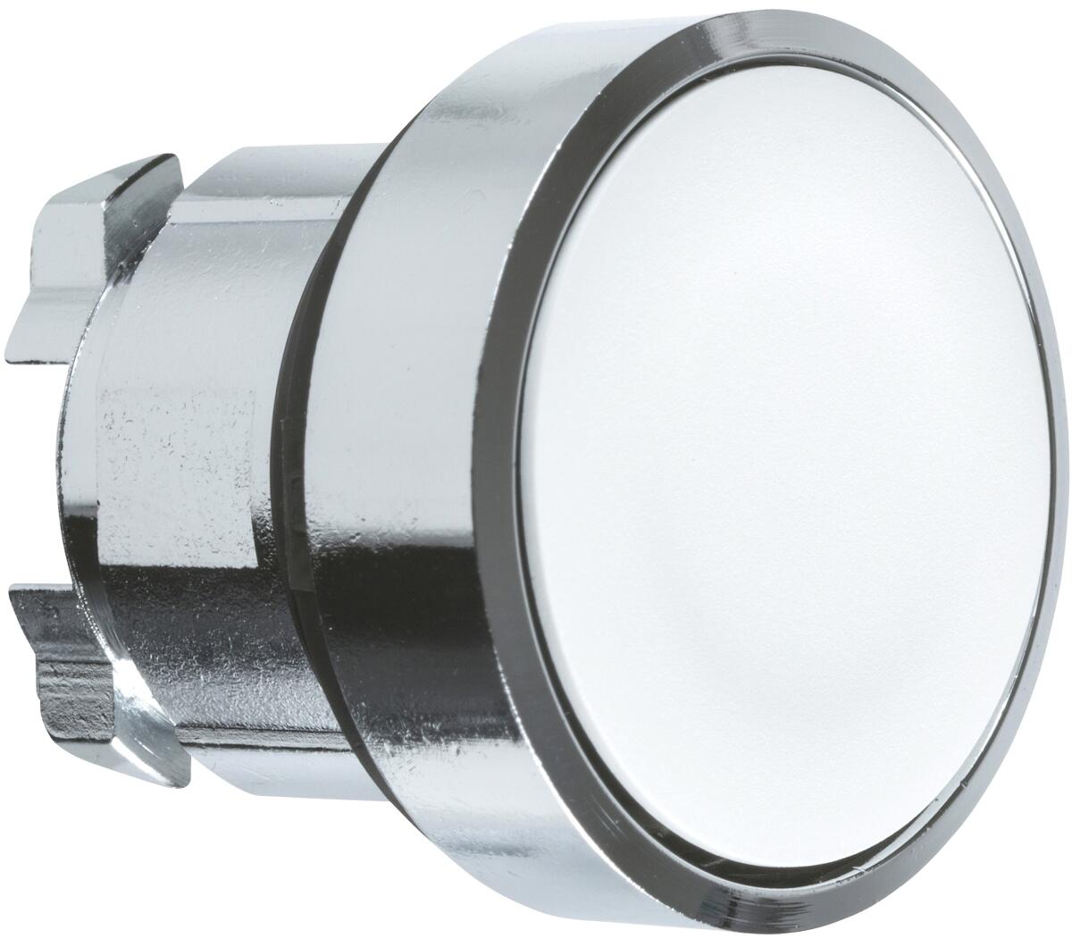 Schneider Electric ZB4BA1 Drucktaster, Frontelement, Harmony XB4, Metall, 22mm, unbeschriftet, tastend, weiß
