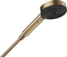 hansgrohe Pulsify Select S Duschkopf 105 3 Strahlarten Relaxation wassersparend, Kunststoff, 6,9 l/min, 105 mm, Brushed Bronze, (24111140)