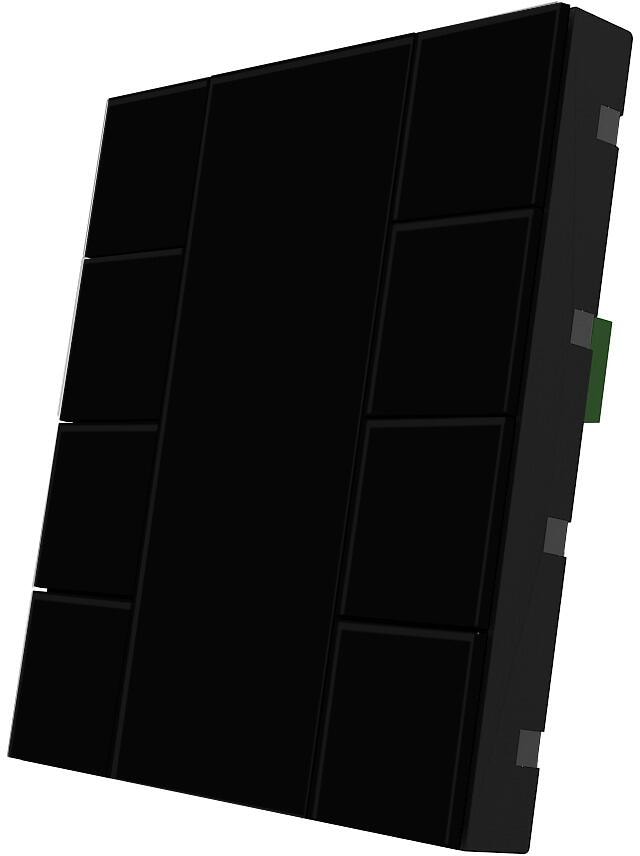 Interra iSwitch+ Raumsteuergerät, KNX, Wandmontage, 8 Tasten, Plexiglas, schwarz (ITR340-0831)