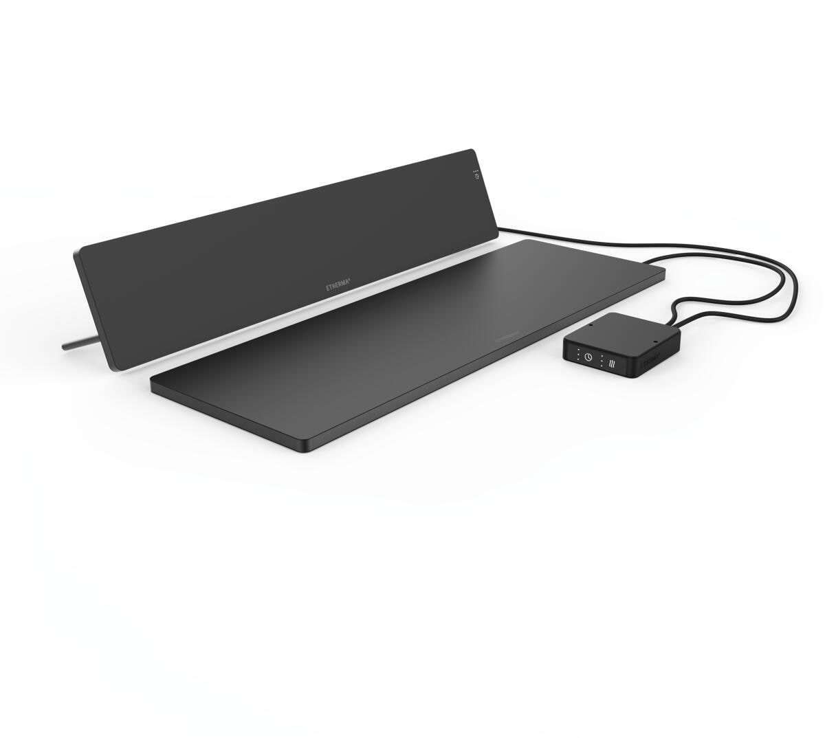 Etherma LAVA-DESK-ZONE-B Arbeitsplatzheizung, Set bestehend aus LAVA-DESK TOP & SUB, 230V, schwarz (46381)