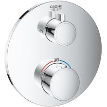 GROHE Grohtherm Thermostat-Brausebatterie mit integrierter 2-Wege-Umstellung, EcoJoy, chrom (24076000)
