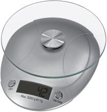 Xavax Milla Digitale Küchenwaage, max. 5kg, Abschaltautomatik, silber