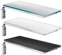 hansgrohe Casetta Ablage E, flaches Aluminiumprofil mit Blende aus Sicherheitsglas