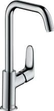 hansgrohe Focus Einhebel-Waschtischarmatur 240 mit Schwenkauslauf ohne Ablaufgarnitur, Messing, 5 l/min, Chrom, (31519000)