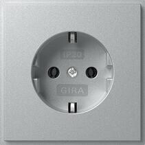 Gira 418865 SCHUKO-Steckdose 16 A 250 V~ (IP20) TX_44, Aluminium
